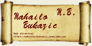 Mahailo Bukazić vizit kartica